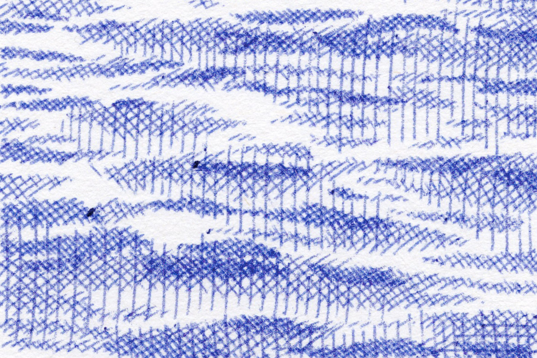 Eaux XVI, 2024 - Stylo à bille sur papier - 20x20 cm - Inès de Chefdebien