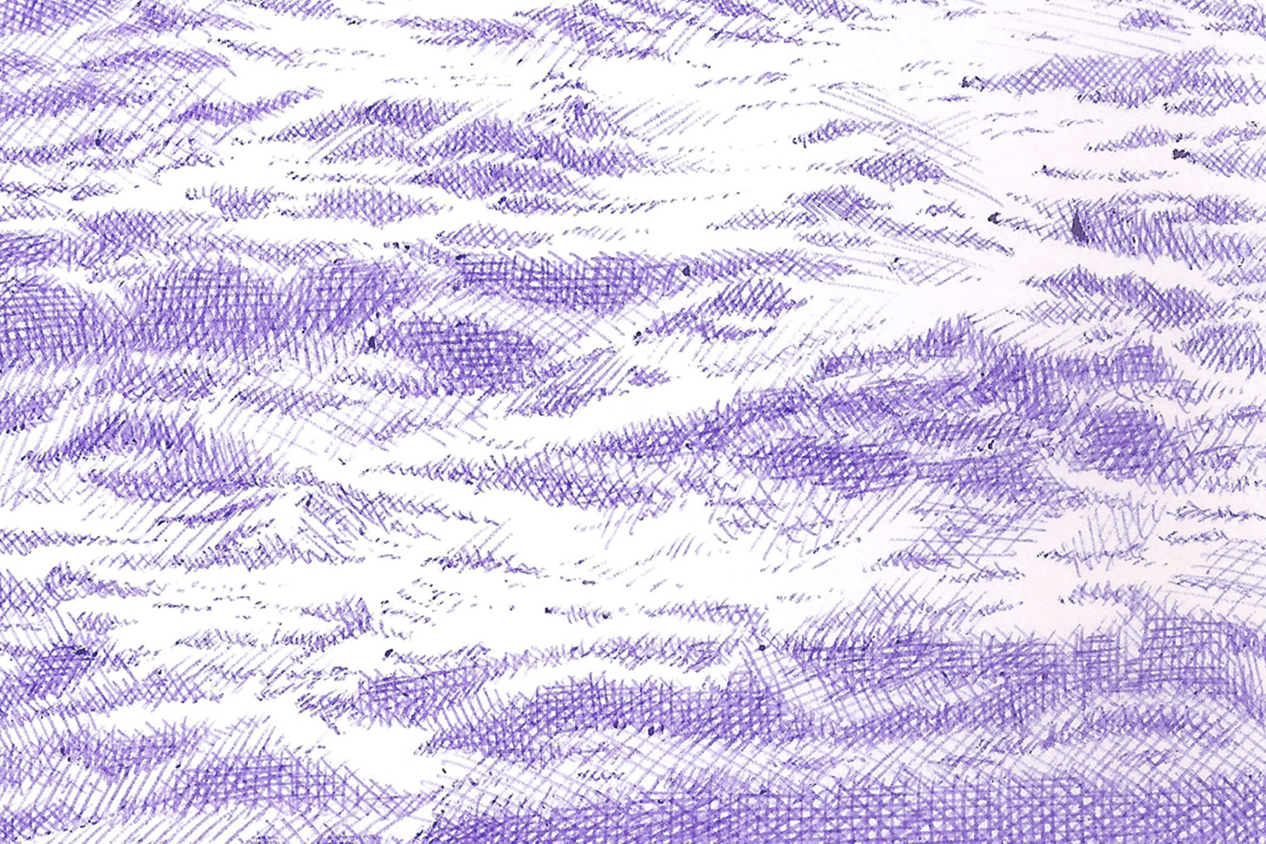 Eaux V, 2022 - Stylo à bille BIC sur papier - 7x11 cm - Inès de Chefdebien